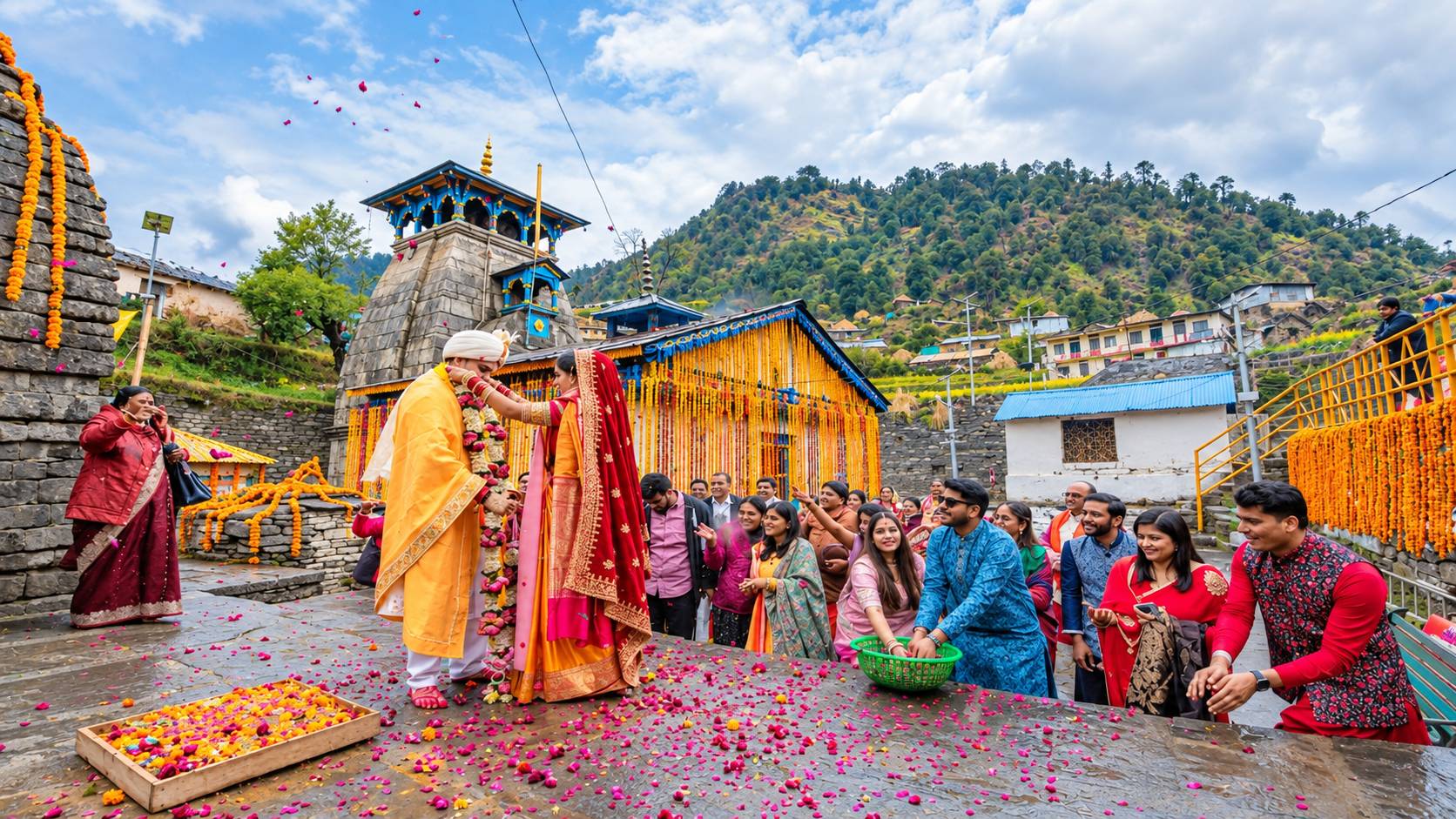 Hotel AAA set against the Garhwal Himalayas