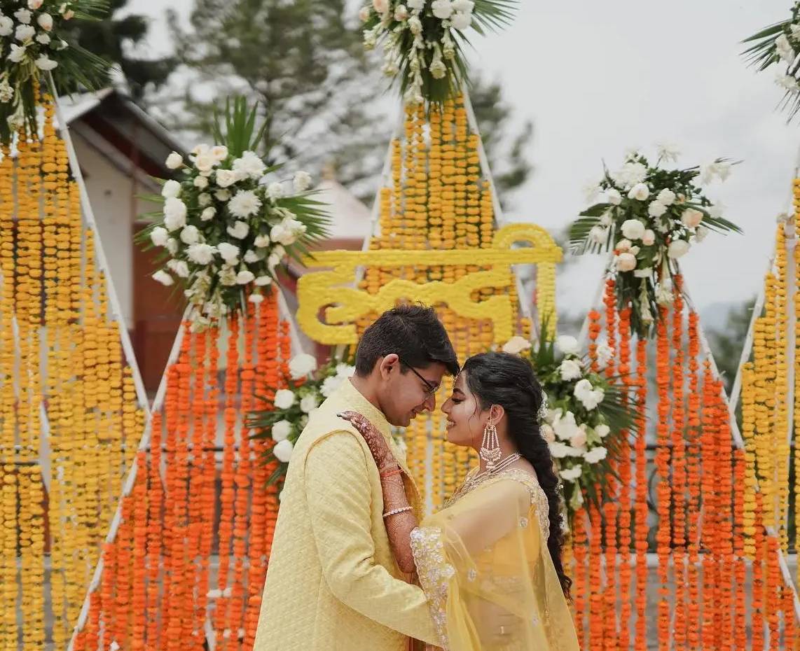 Haldi ceremony setup